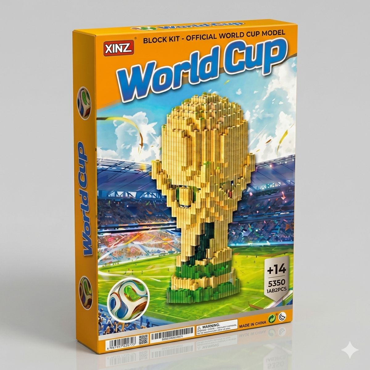 GENERICO - Figura de Construcción Copa Mundial FIFA Club World Cup   1482 PIEZAS. Tamaño XL.  EDICION LIMITADA