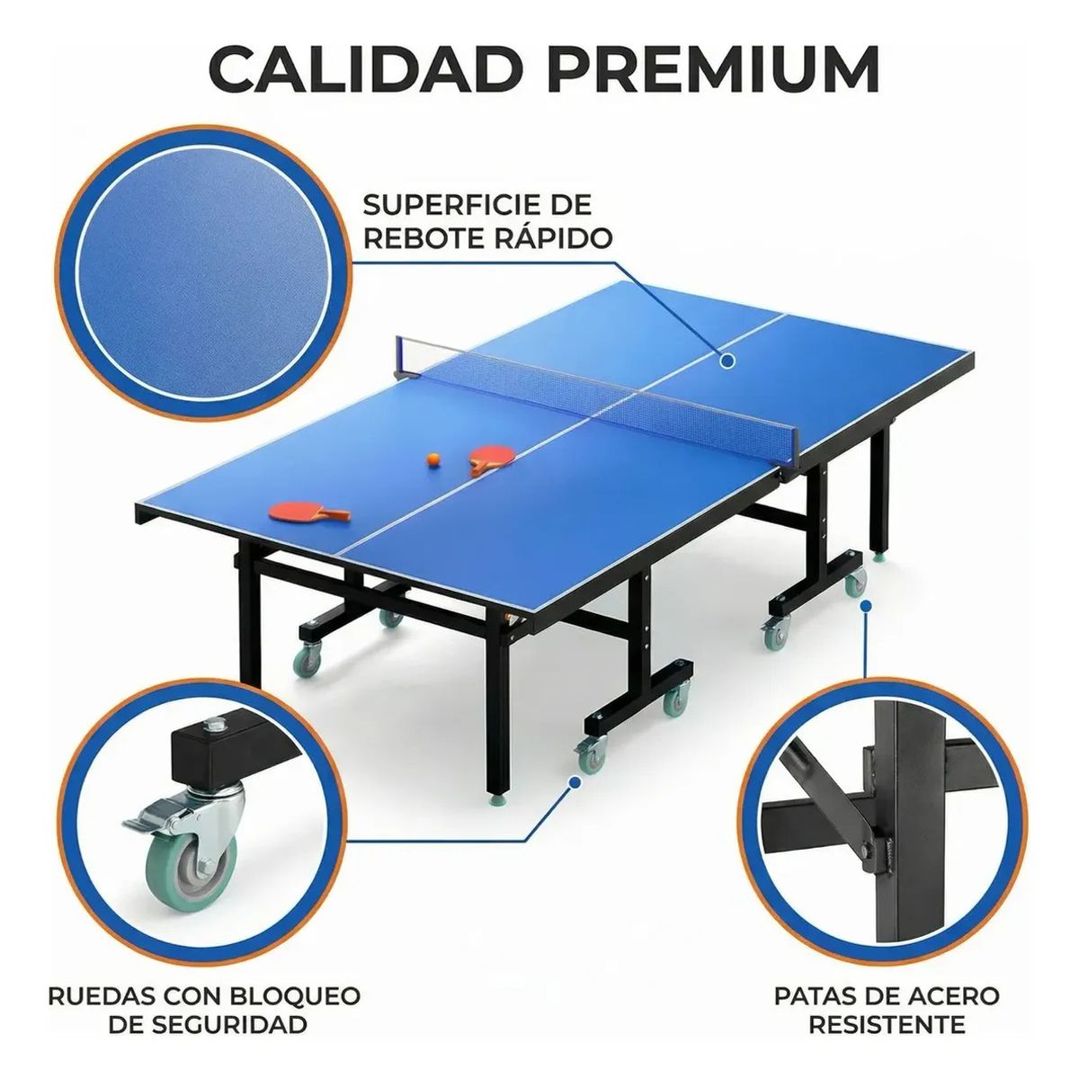 EASY FIT - Mesa De Ping Pong Plegable Profesional