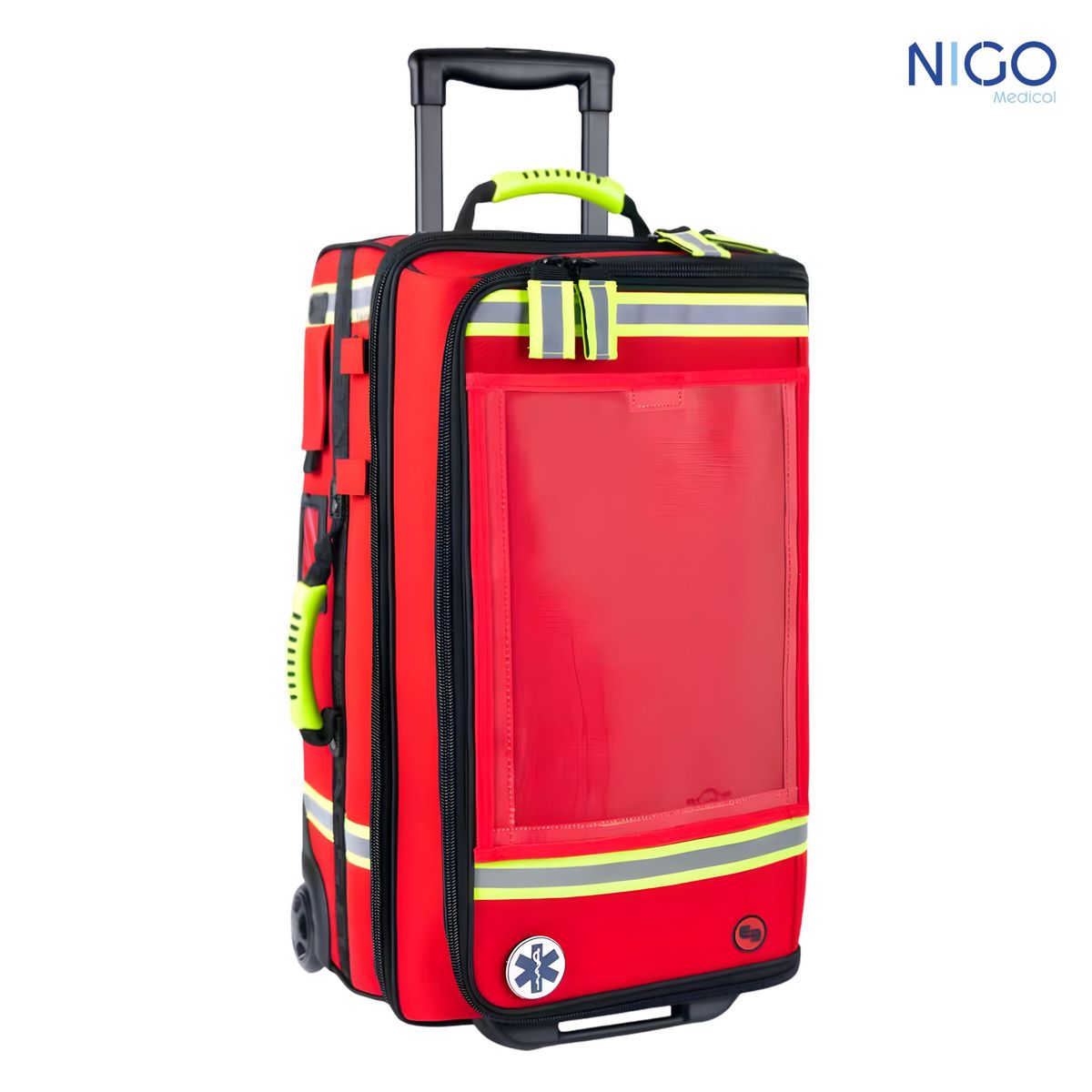 ELITE BAGS - EB02.025 EMERAIR TROLLEY MALETA DE RUEDAS PARA EMERGENCIAS RESPIRATORIAS - ROJO