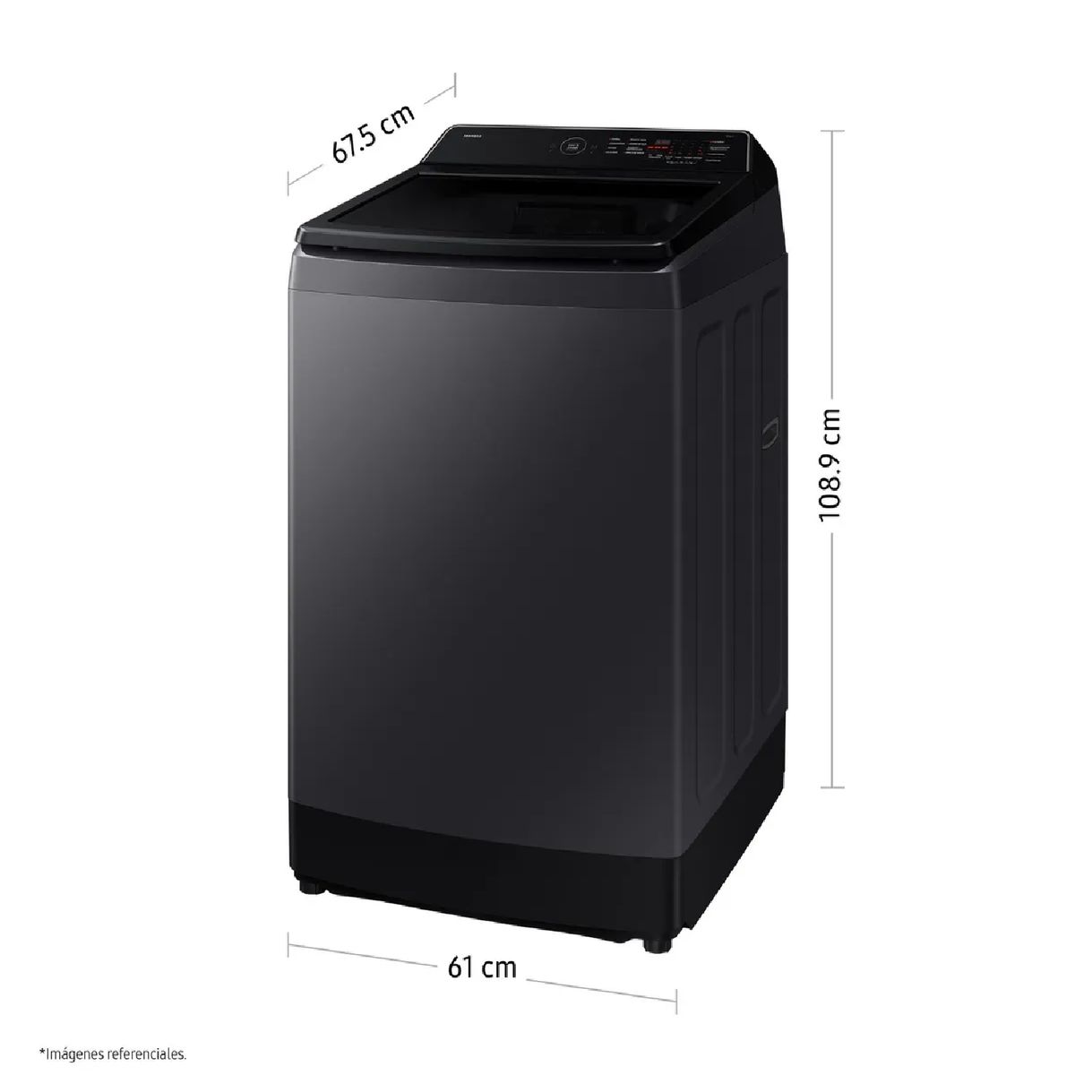 SAMSUNG - Lavadora Samsung Ecobubble WA40F15E4CPE 15Kg  Gris Grafito