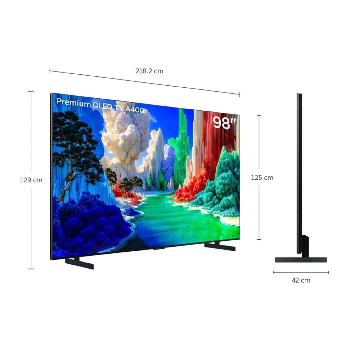 TCL - Televisor TCL 85” QLED Premium 85A400 4K Ultra HD 144Hz Google TV
