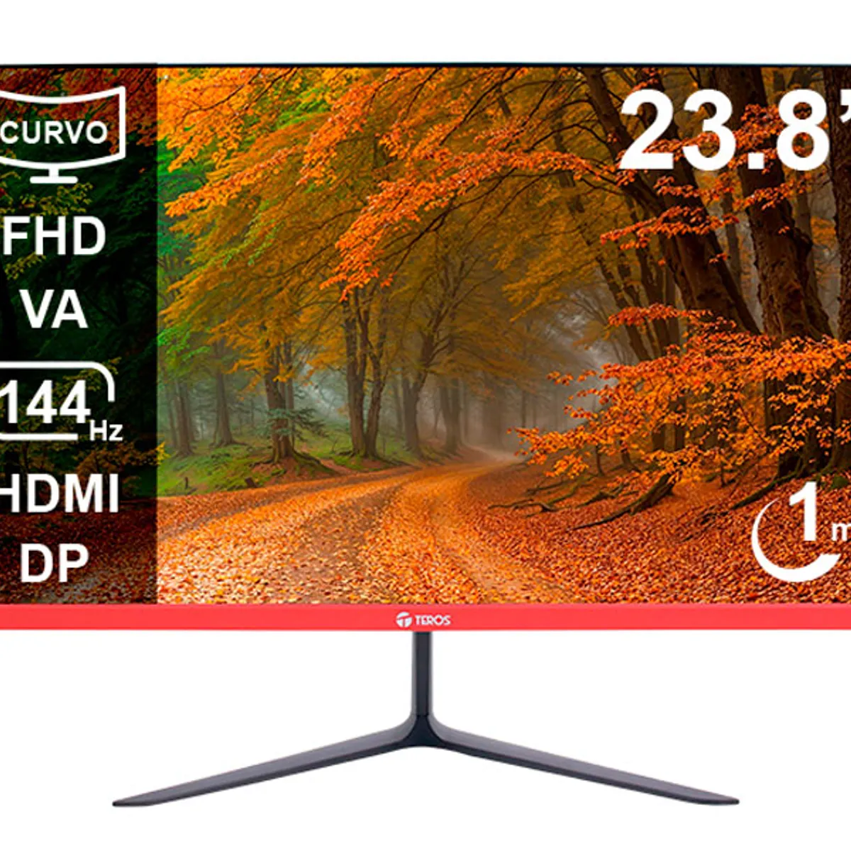Teros - MONITOR TEROS CURVO TE-2403S, 23.8 144HZ, 1MS, HDMI, DP, Earphone Out