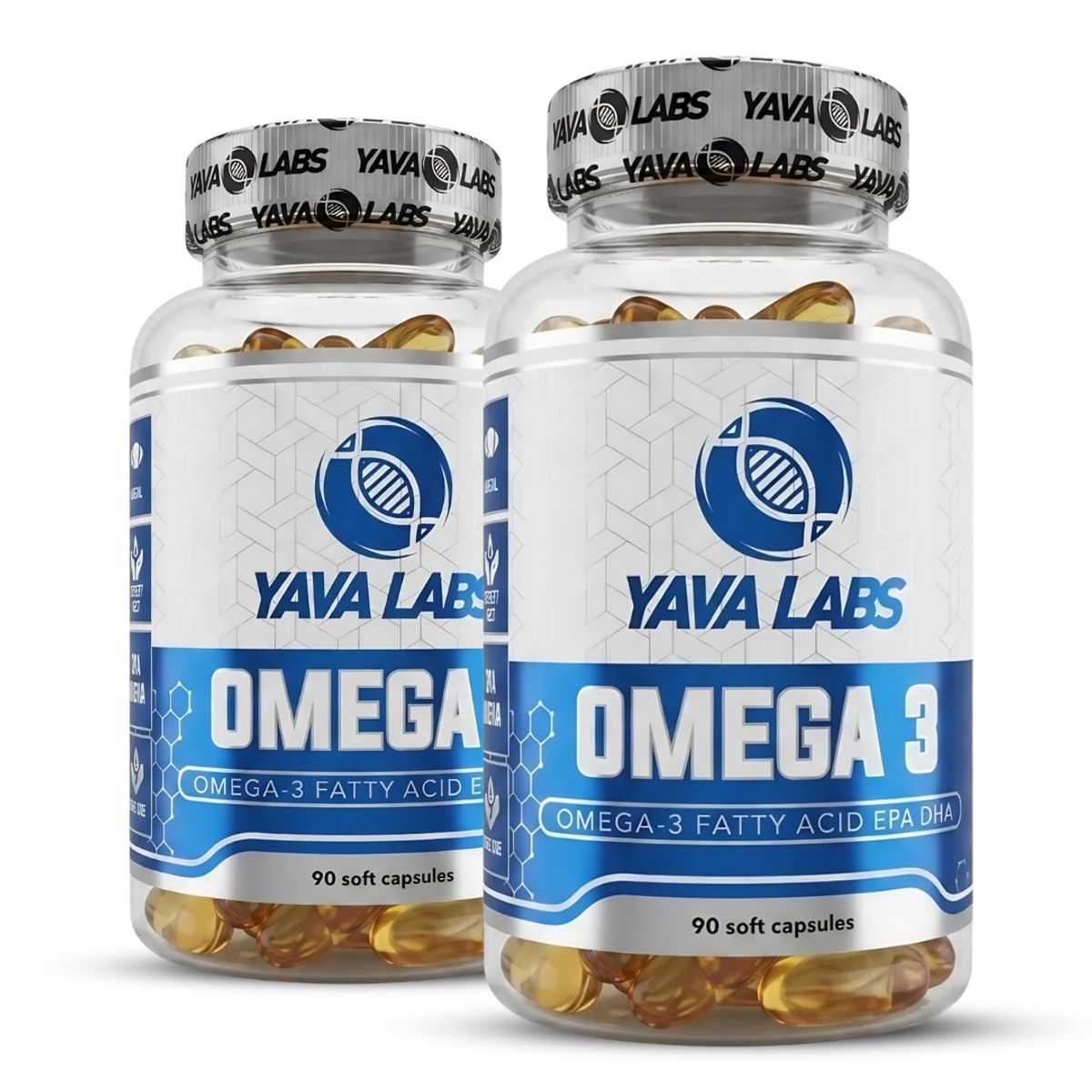 GENERICO - PACK X 02 - Omega 3 Yava Labs 1000 mg Fish Oil - 90 Cápsulas