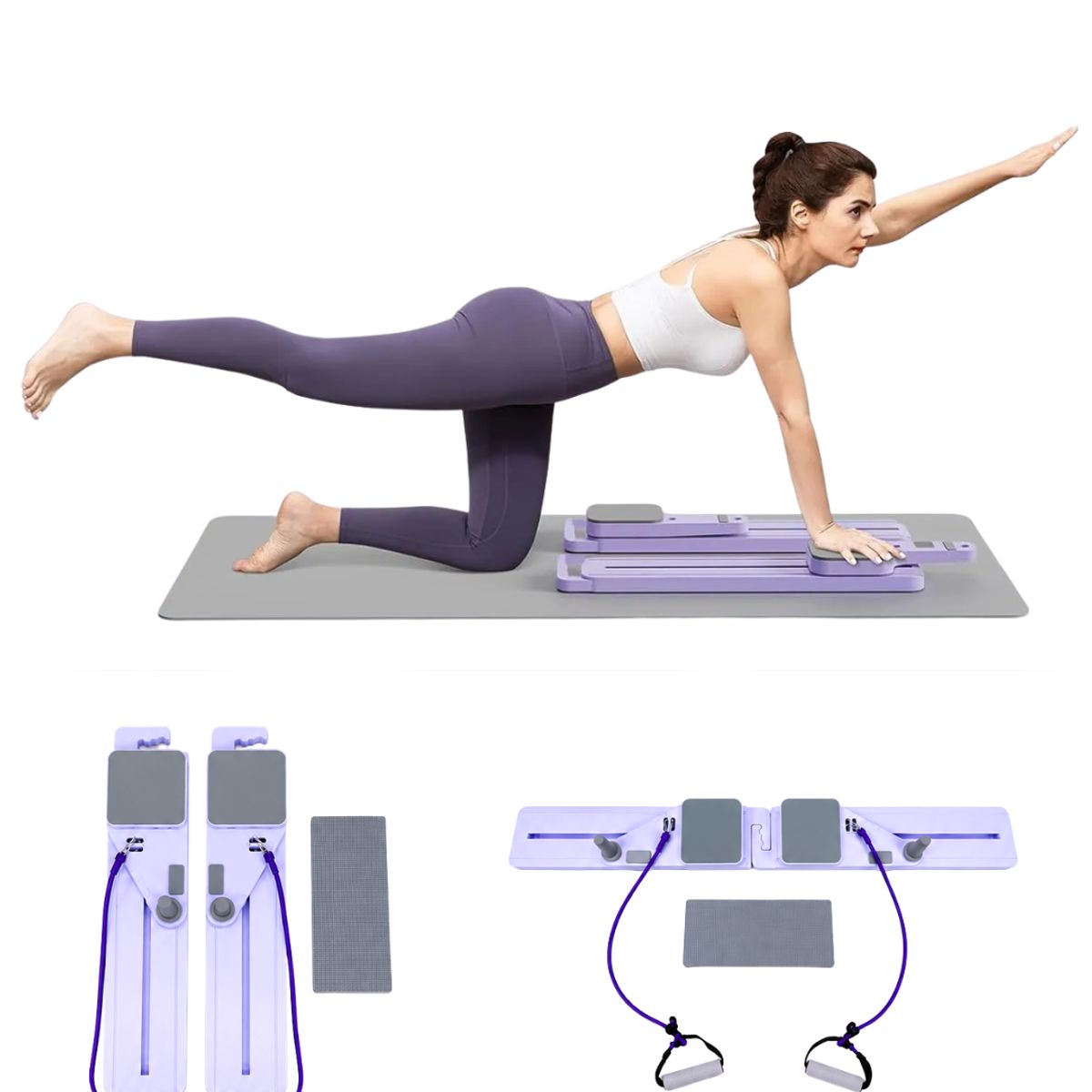 TABLA ENTRENAMIENTO FITNESS MULTIFUNCIONAL LILA, marca GENERICO - Foto 2