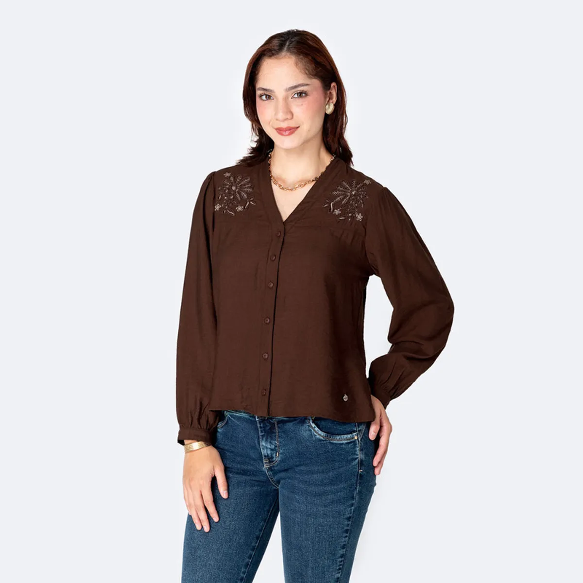 Pionier - Blusa Moda Popelina Mujer Winika