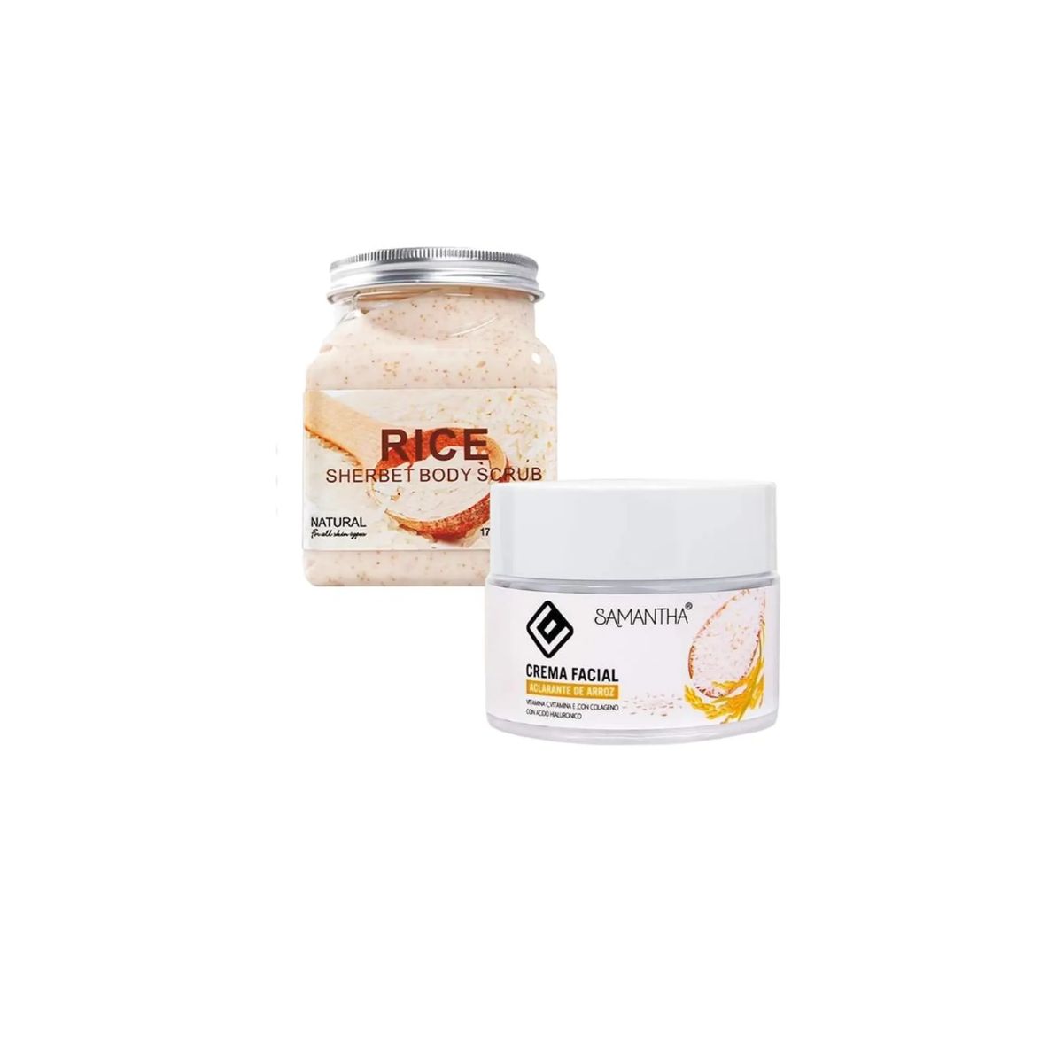 GENERICO - Crema Facial Extracto de Arroz +Exfoliante Corporal de Arroz