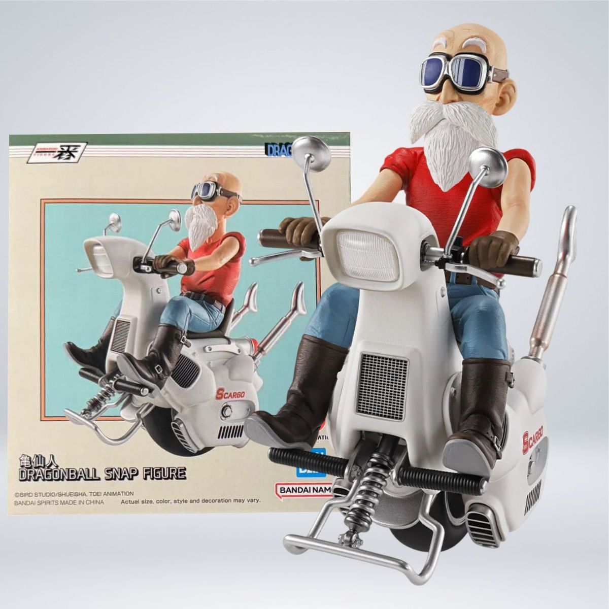 BANDAI NAMCO - FIGURA ICHIBANSHO DRAGON BALL SNAP COLLECTION 2 -  MASTER ROSHI (KAME SENNIN) EN MOTOCICLETA