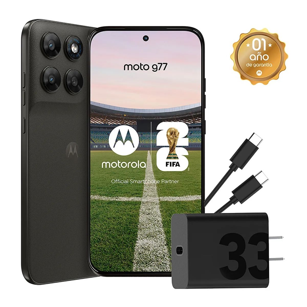Celular Motorola G77 8GB + 256GB NEGRO, marca MOTOROLA - Foto Principal