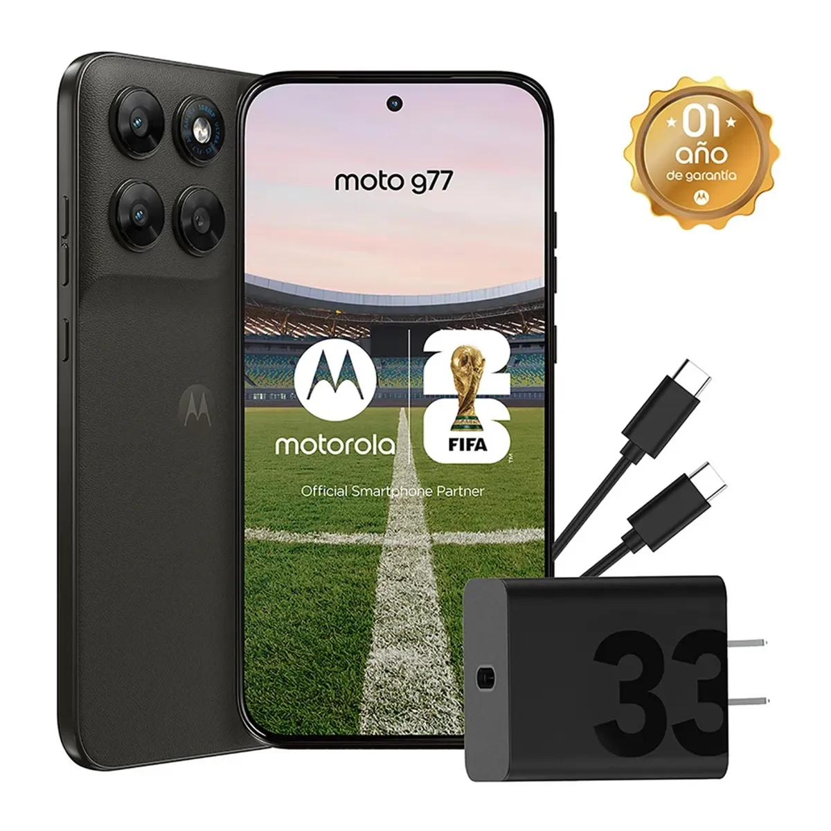 Celular Motorola G77 8GB + 256GB NEGRO, marca MOTOROLA - Foto Principal