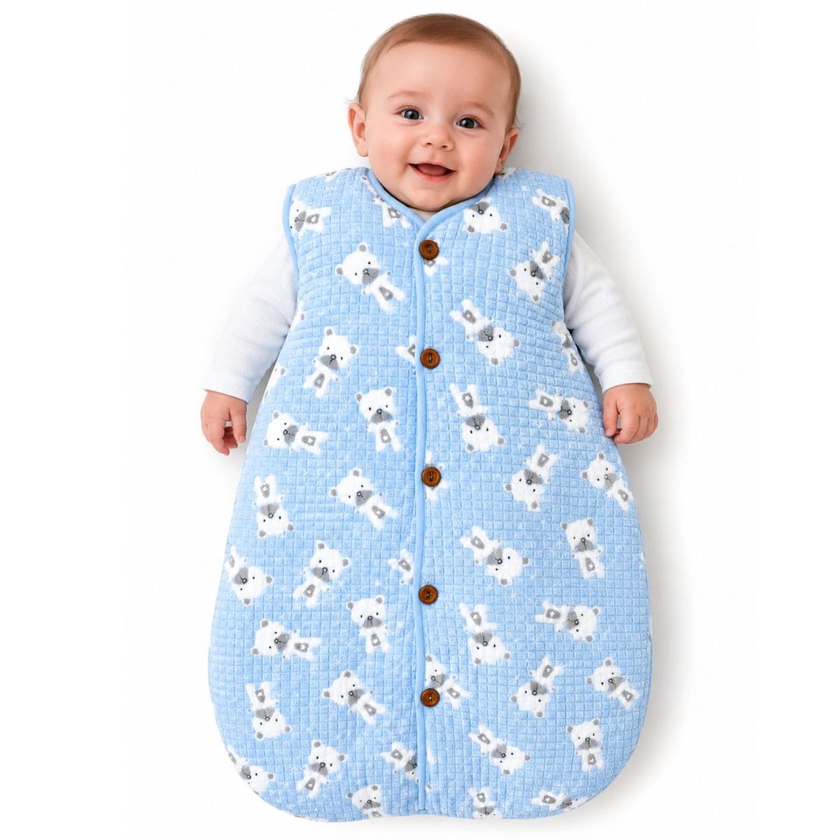 Pijama bolsa saco de dormir con botones para bebe 0 a 6 meses forradito, marca GENERICO - Foto Principal
