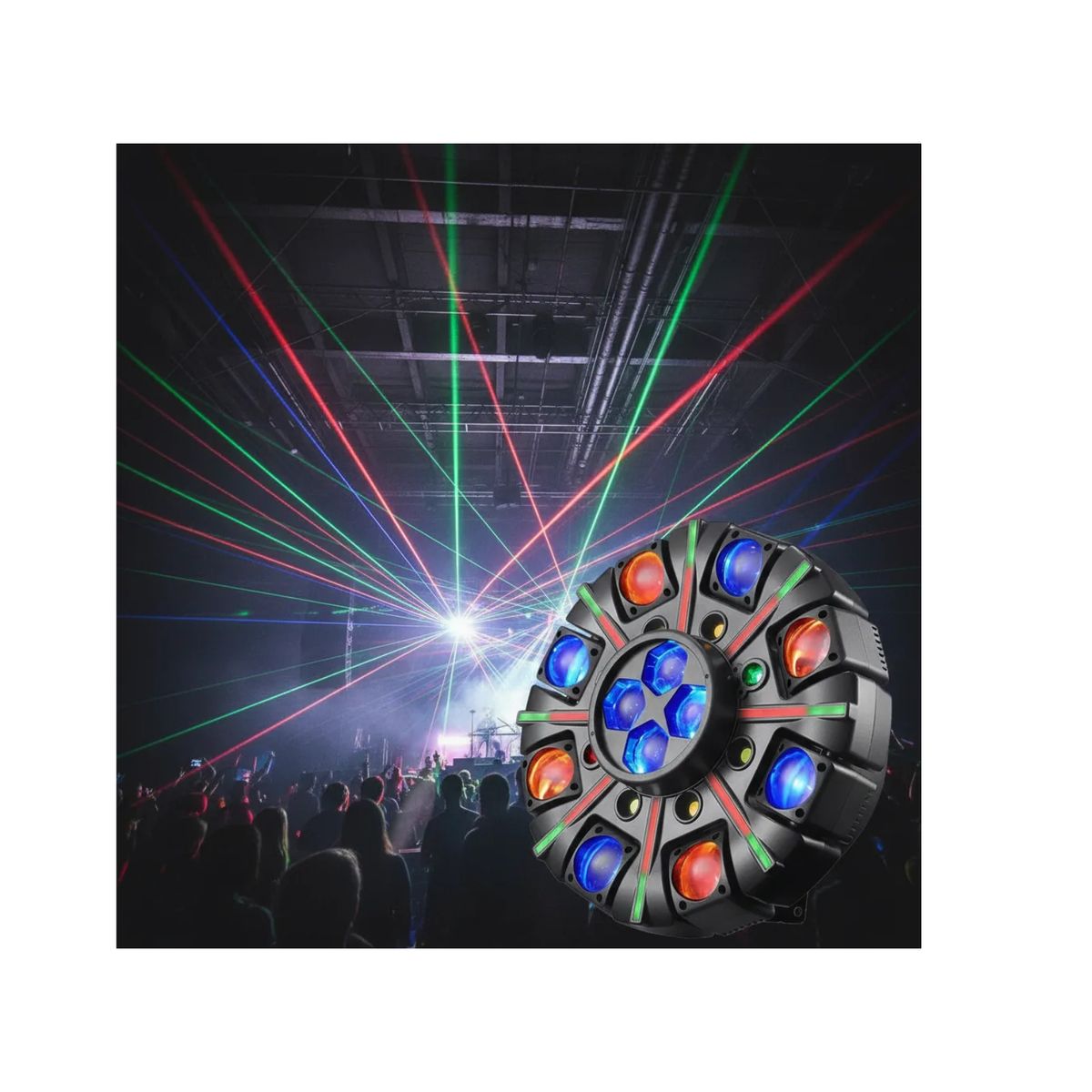 GENERICO - Luz De Discoteca Cabeza Brazos Móvil Para Fiesta Dj EVENTOS