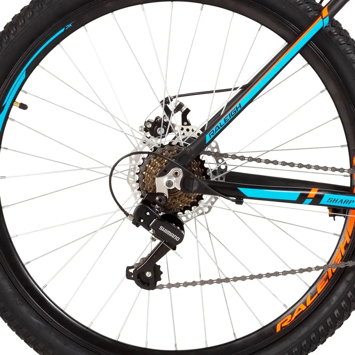 RALEIGH - Bicicleta Raleigh Sharp - Aro 27.5 - Aluminio - 21V - negro con naranja