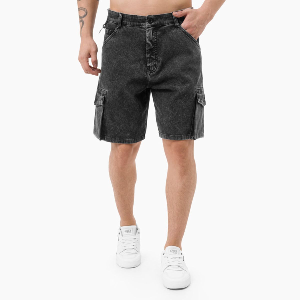 Gzuck - Bermuda Cargo Drill Stretch Hombre Corlex