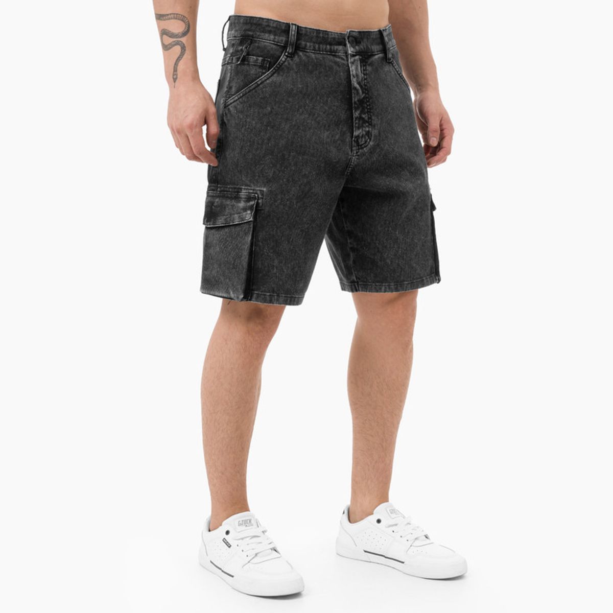 Gzuck - Bermuda Cargo Drill Stretch Hombre Corlex