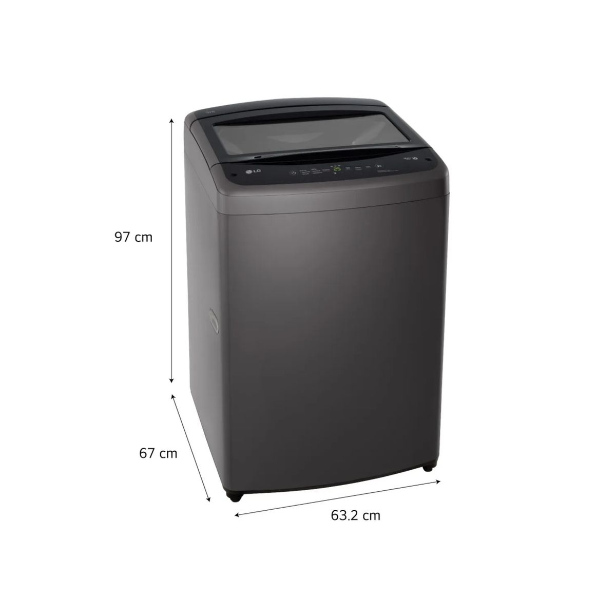 LG - Lavadora 19 Kg TurboDrum Carga Superior Negro WT19BVTB