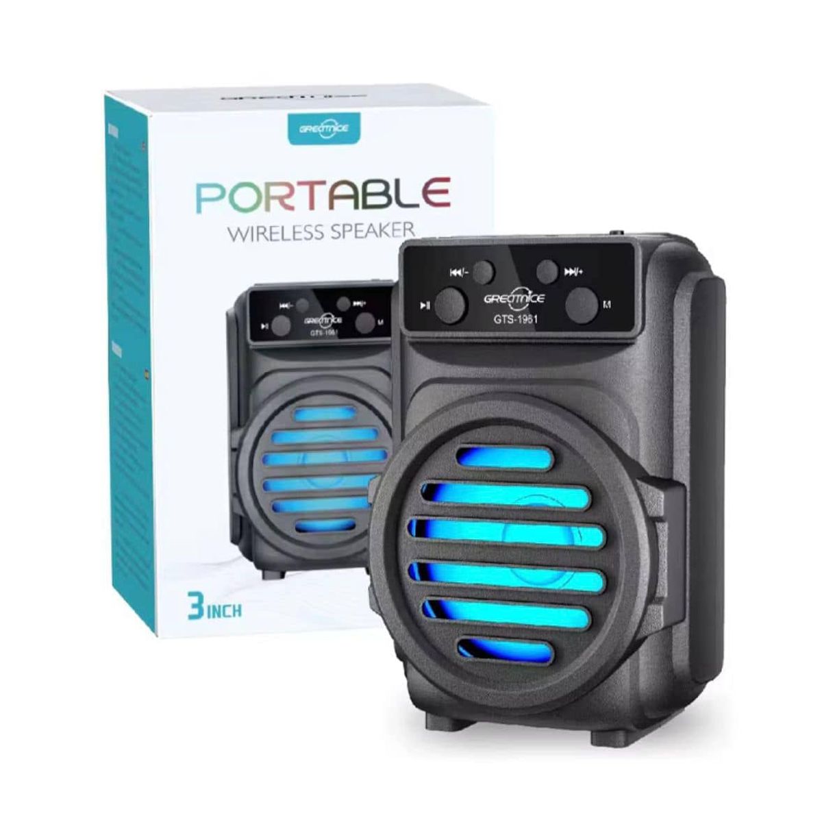 OEM - Parlante Bluetooth 3 Pulg Portátil Con Luz Led