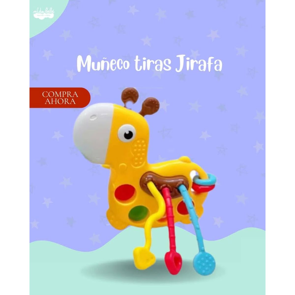 Baby - Juego de tiras JIRAFA didactico para bebé - PREMIUM