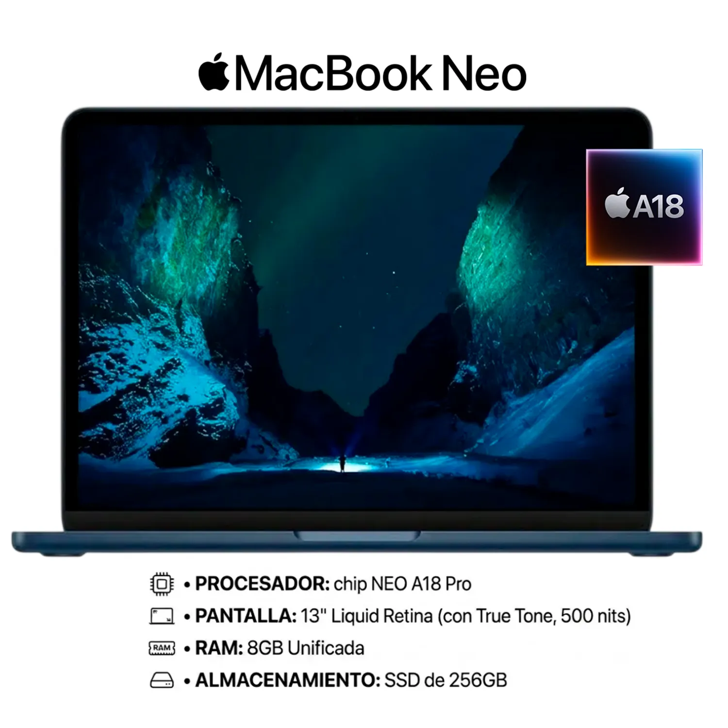 MacBook Neo Indigo Blue 256GB Apple 13-inch MacBook Neo (A18 Pro
