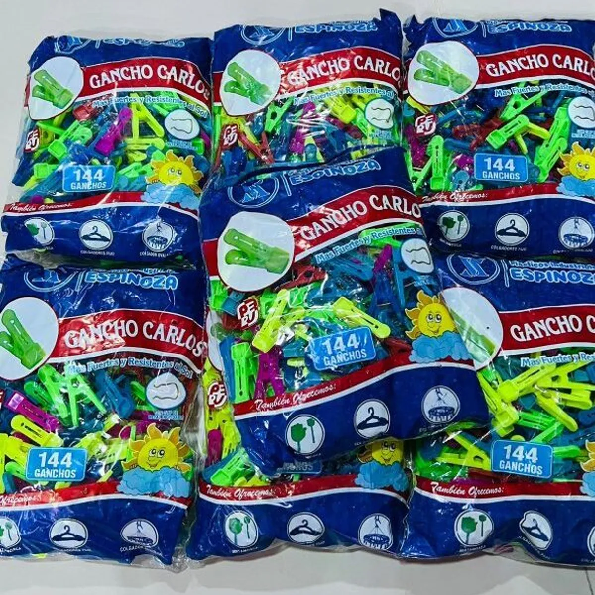 GENERICO - GANCHOS PLASTICO  PARA  ROPA PAQUETE DE 144 UNIDADES