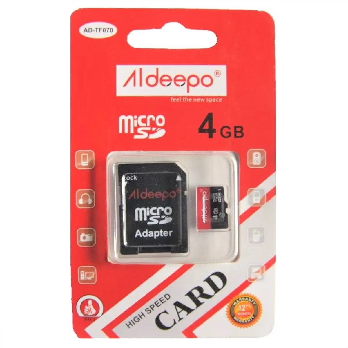 GENERICO - Memoria Micro SD 4GB con Adaptador Aldeepo