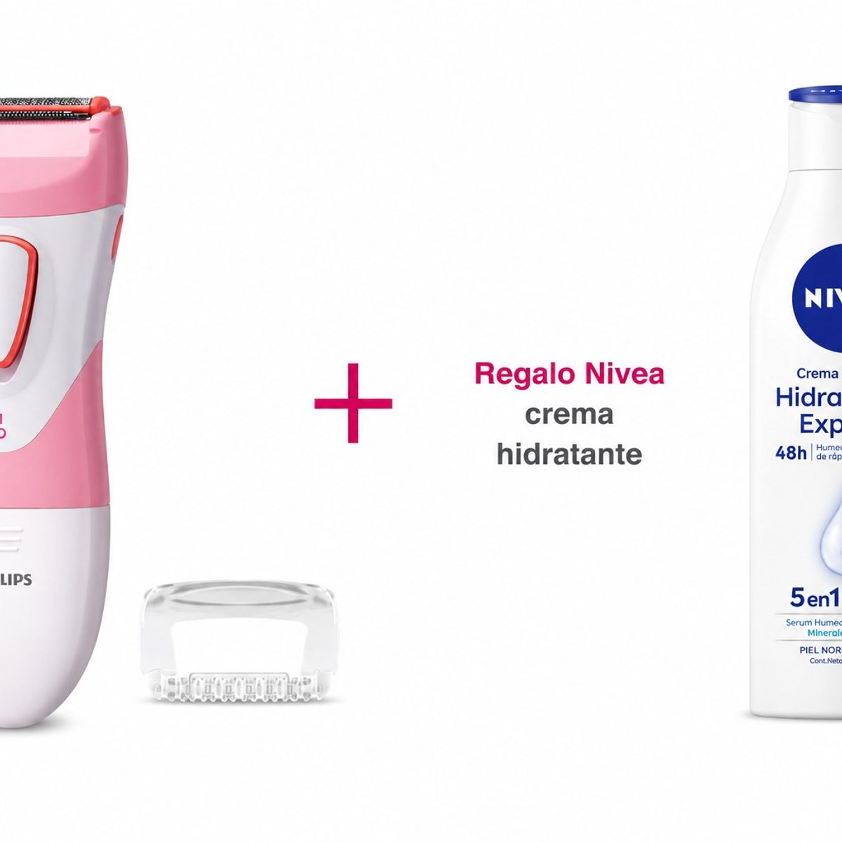 PHILIPS - Depiladora Philips SatinShave Essential HP6306_00 + Crema Nivea Body Hidratación Express 250 ml