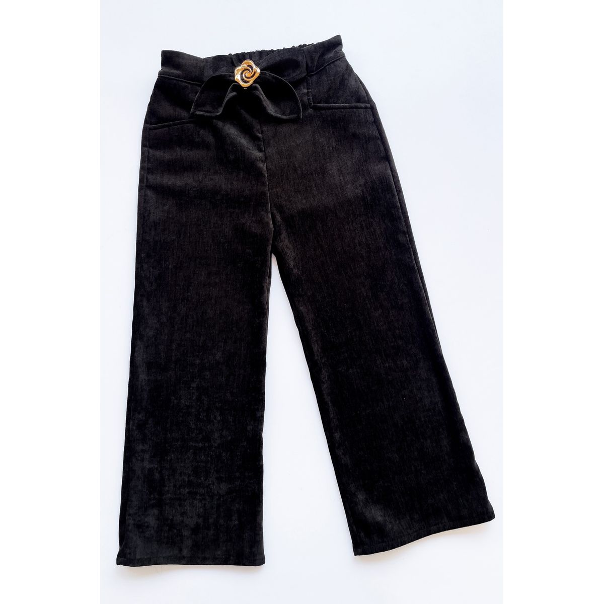 KIDS MASHMELO - Pantalón con flor dorada y bolsillos funcionales para niñas Kids Mashmelo