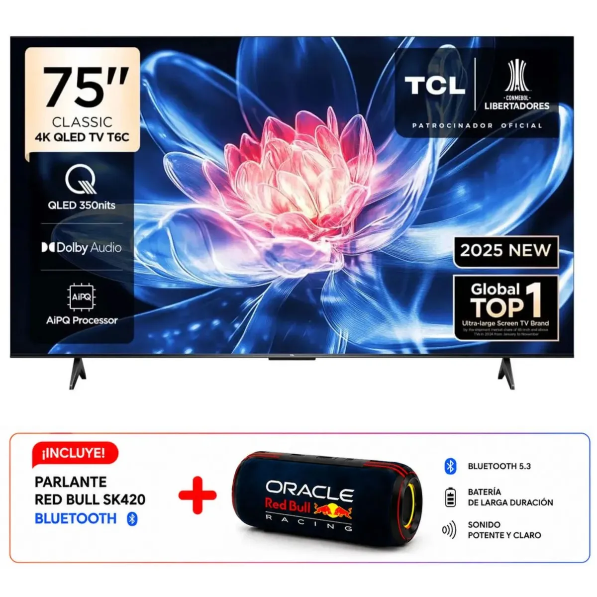TCL - TELEVISOR TCL QLED 75 75T6C UHD 4K SMART TV