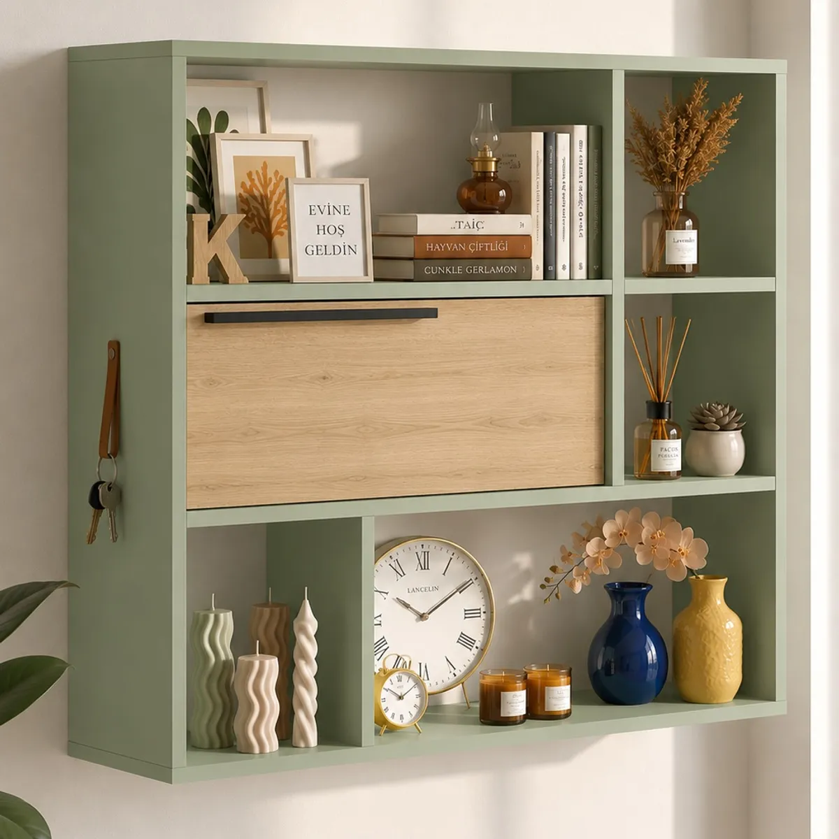 STARHOME - Repisa Estante Organizador Librero flotante Starhome Strike Verde