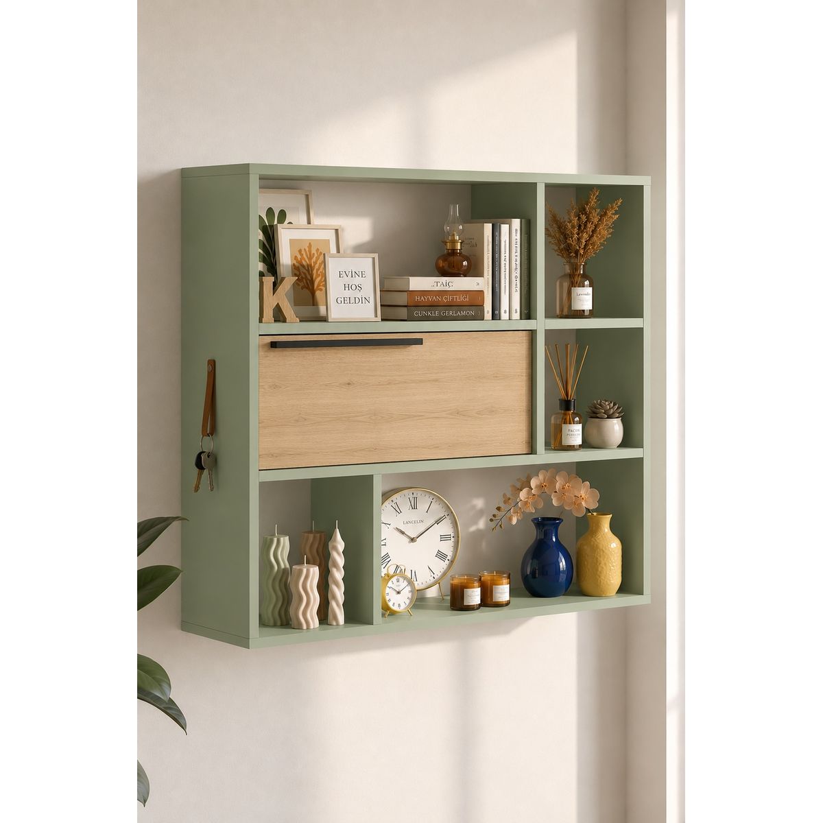 STARHOME - Repisa Estante Organizador Librero flotante Starhome Strike Verde