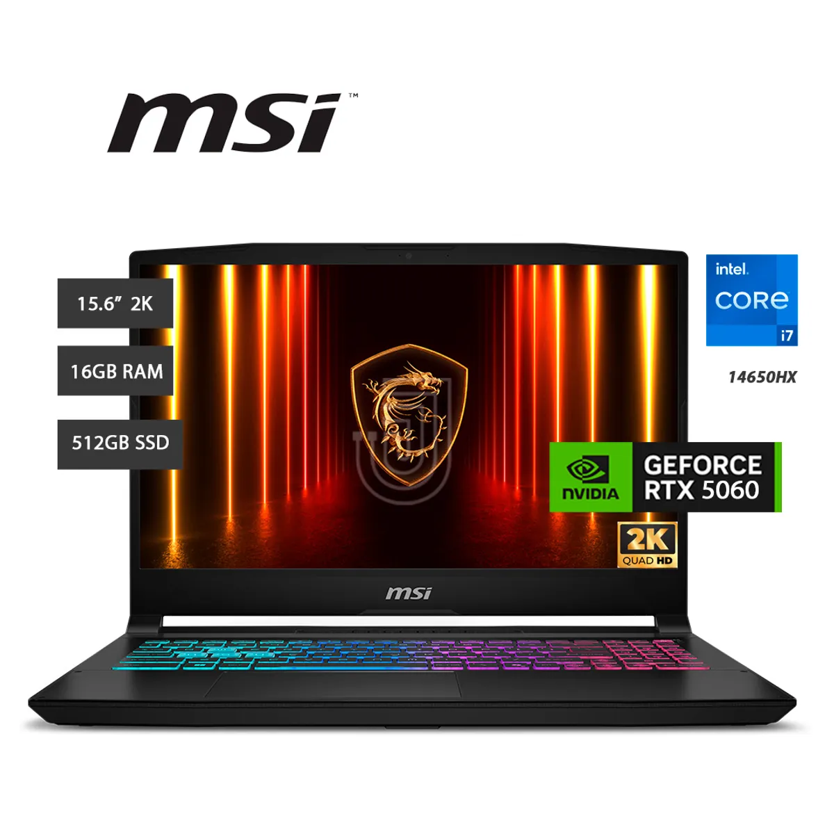 Msi - Laptop Msi katana 15 HX B14WFK Intel Core i7-14650HX, 16gb,RTX5060 8GB, SSD 512GB.15.6 2K. WIN 11