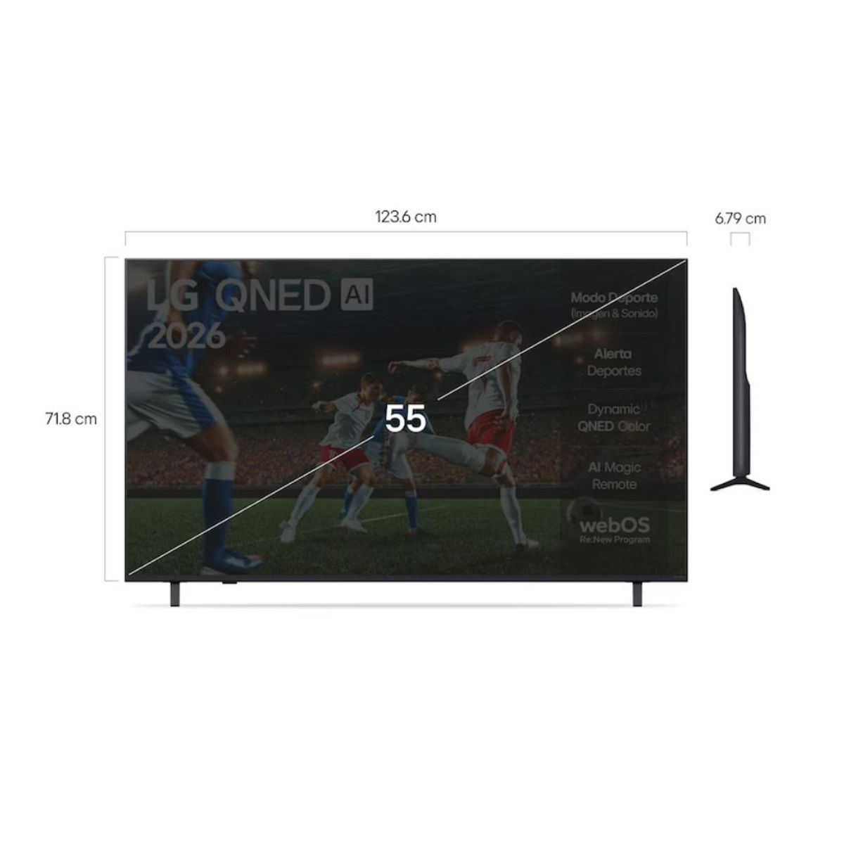 LG - Televisor LG 55 Qned AI 55QNED73ASA Smart TV 2026