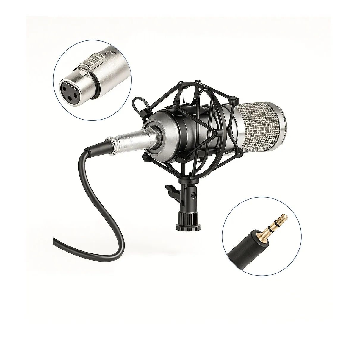 OEM - Micrófono Condensador BM800 Unidireccional 3.5mm