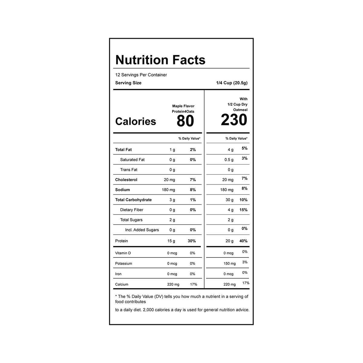 GENERICO - Protein4Oats Maple Brown Sugar 246 Gr PEScience