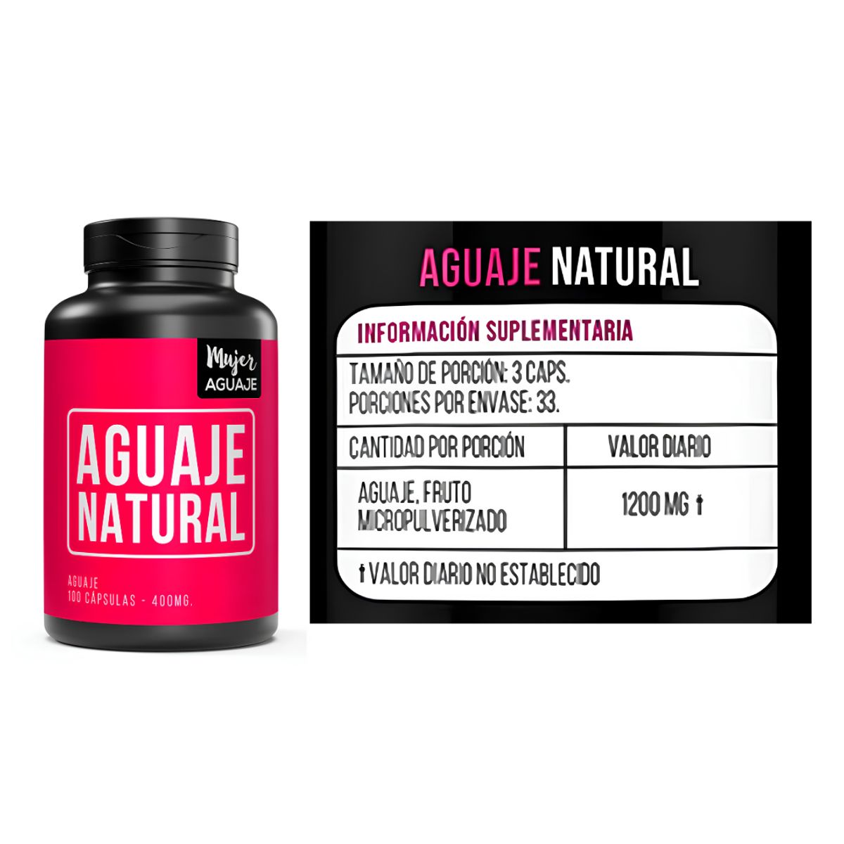 MUJER AGUAJE - Aguaje Natural - Mujer Aguaje 100 Cápsulas
