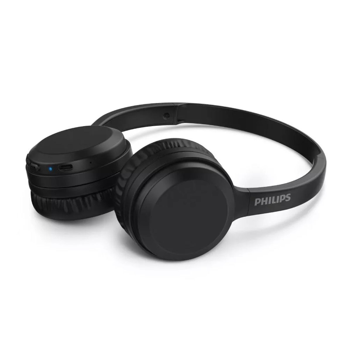 PHILIPS - AUDIFONO CON MICROFONO PHILIPS TAH1108BK BLUETOOTH 15H GIRATORIO FAST CHARGE NEGRO