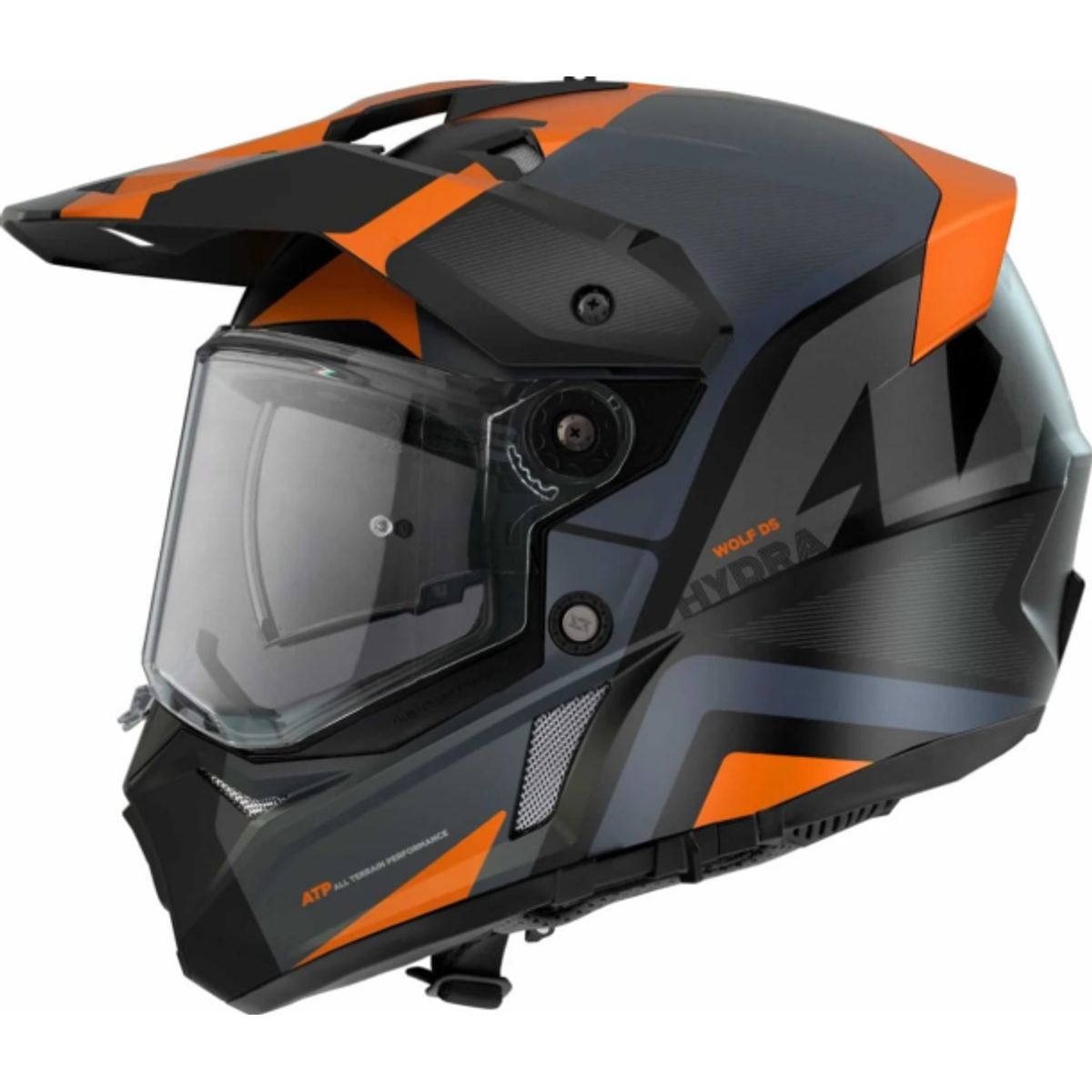 CES - CASCO MOTO AXXIS CROSS ADVENTURE MX803 WOLF HYDRA NARANJA MATE