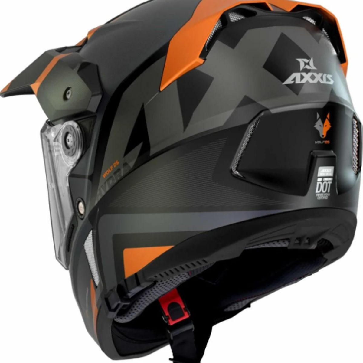 CES - CASCO MOTO AXXIS CROSS ADVENTURE MX803 WOLF HYDRA NARANJA MATE