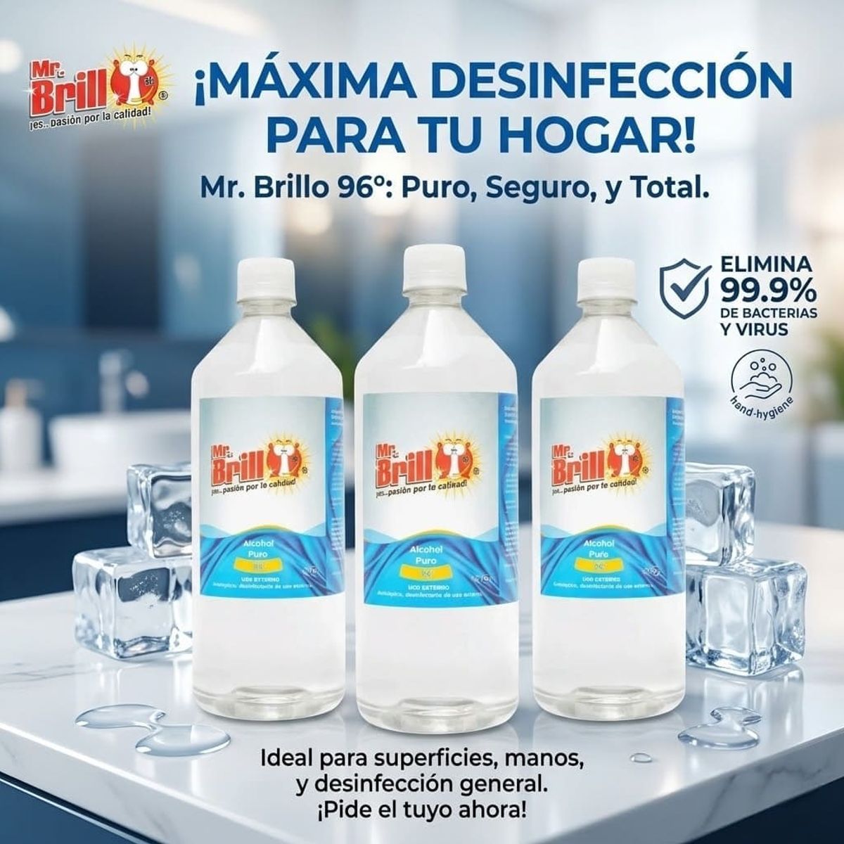 MR BRILLO - Alcohol 96 3 LT Doméstico