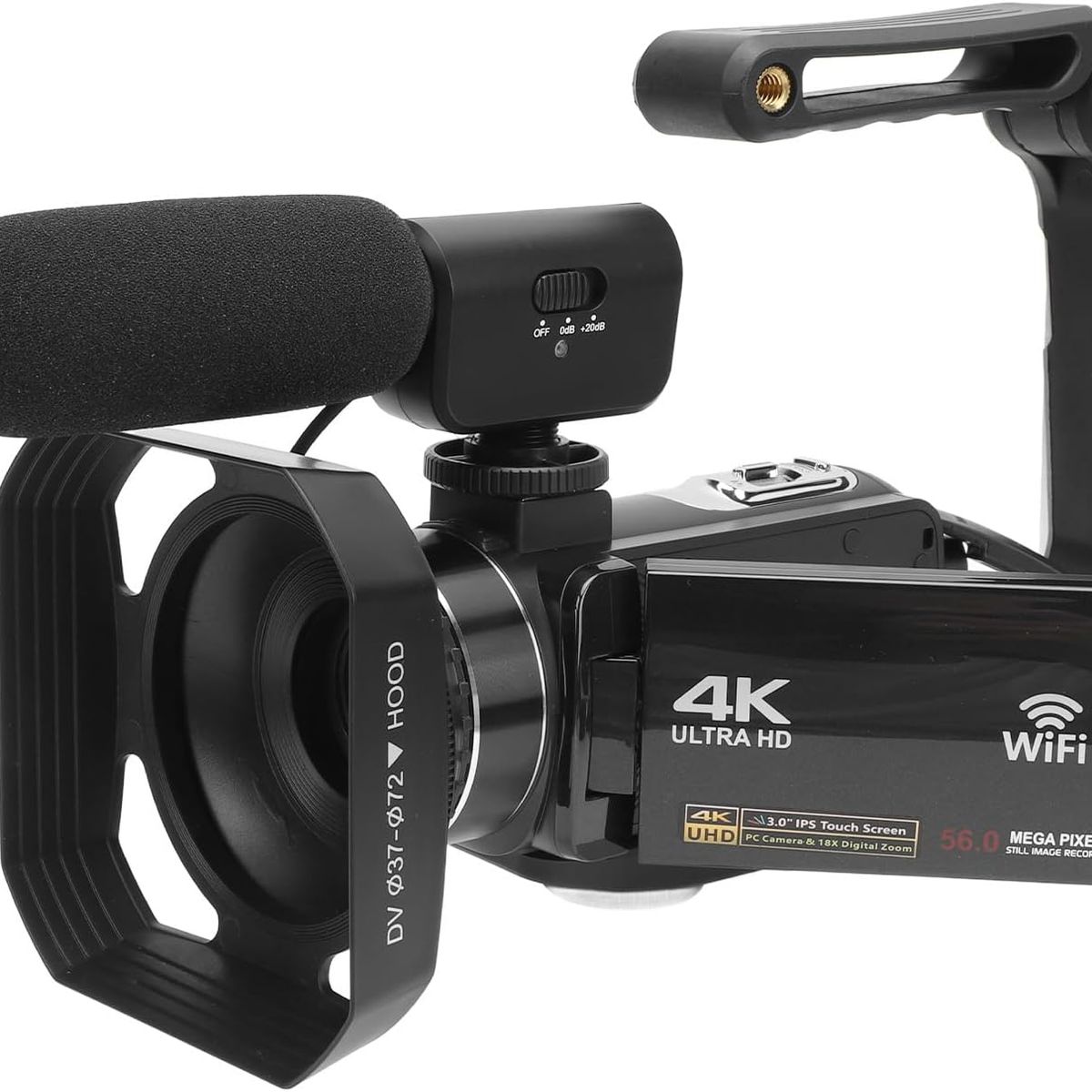 PUREPOWER - Profesional Videocámara Grabadora DV 64MP 28X Zoom Digital Pantalla de 3.0,con 32G Lenovo Card