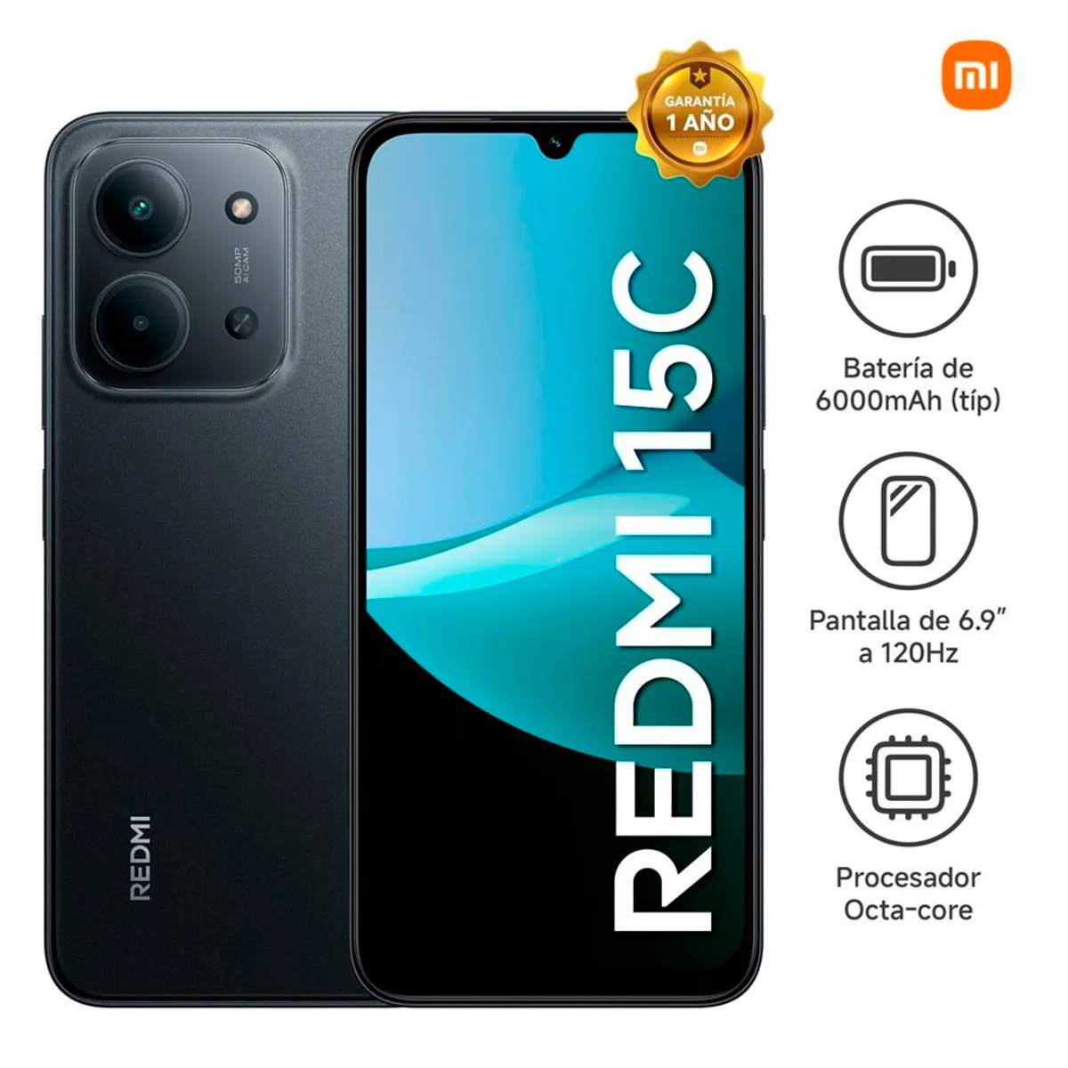 XIAOMI - REDMI 15C 4RAM 128GB NEGRO