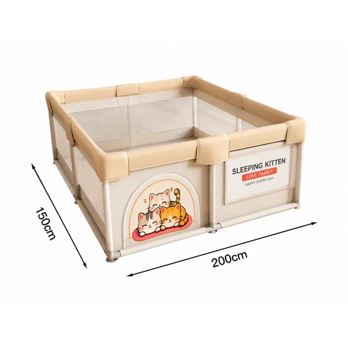 GENERICO - Corral Infantil 150 cm x 200 cm Plegable Malla protectora Seguridad Hogar Bebe 1942