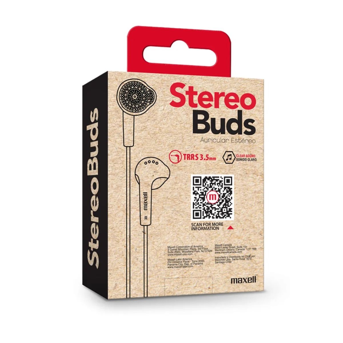 MAXELL - AUDIFONOS MAXELL ALAMBRICOS STEREO BUDS EB-95 - NEGRO