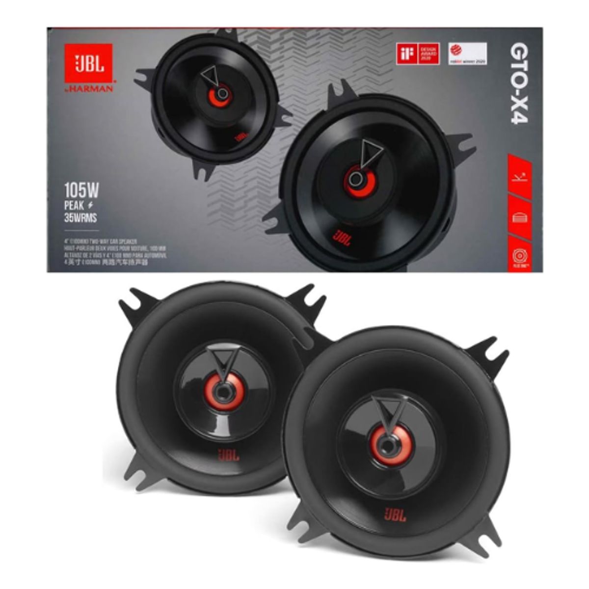 JBL - SET DE PARLANTES GTO-X4 105WTS 4 PULGADAS