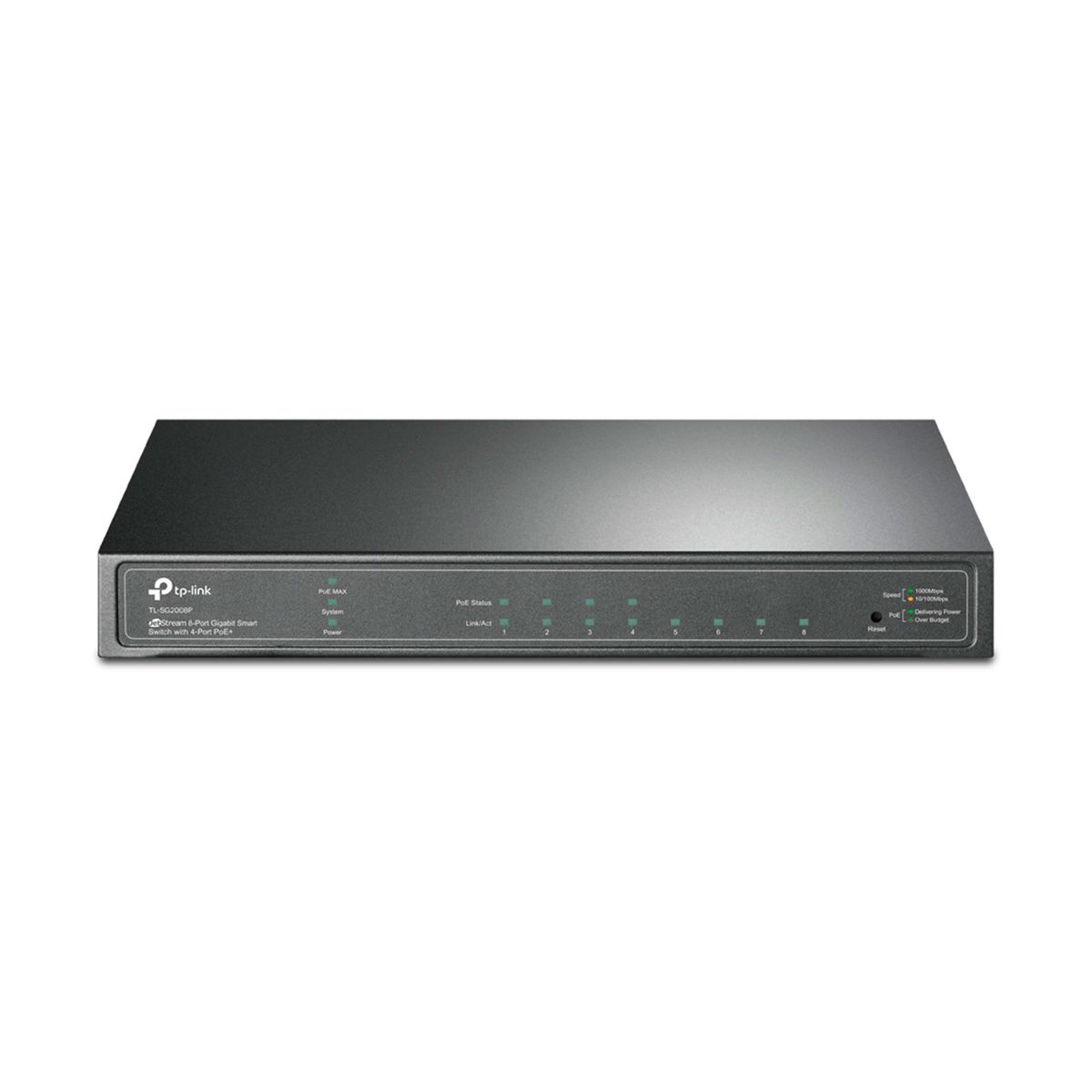 TP LINK - SWITCH TP-LINK 4 PUERTOS 62W VLAN 4K NEGRO l PN SG2008P