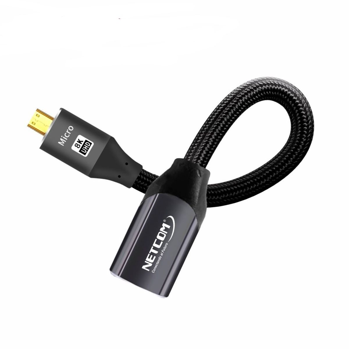 NETCOM - Adaptador Micro HDMI a HDMI hembra 8K 60Hz Netcom PE-MC1001
