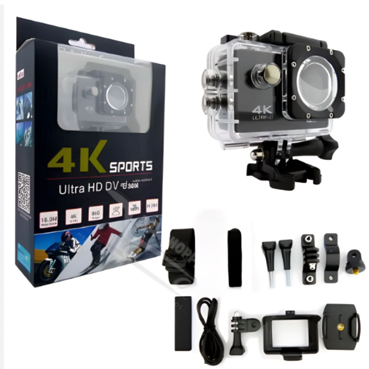 GENERICO - Camara Deportiva Video Go Pro 4K - Negro