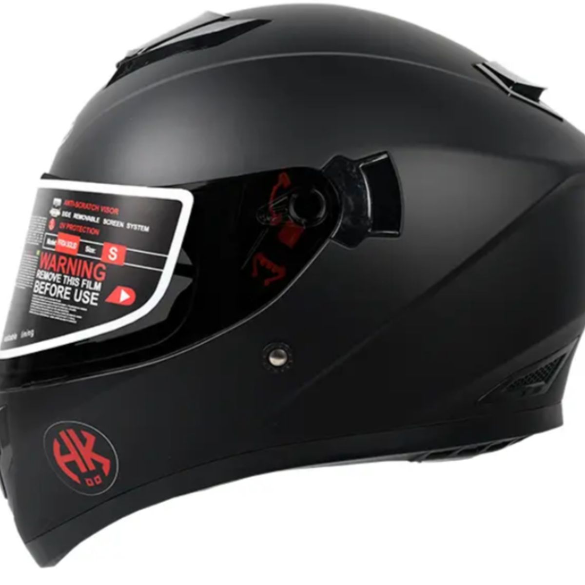 GENERICO - CASCO MOTO HOKEN FF834  NEGRO MATE VISOR OSCURO