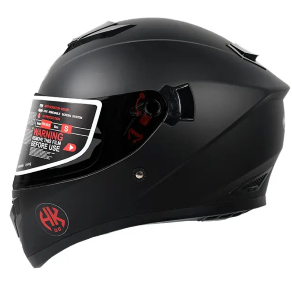 GENERICO - CASCO MOTO HOKEN FF834  NEGRO MATE VISOR OSCURO