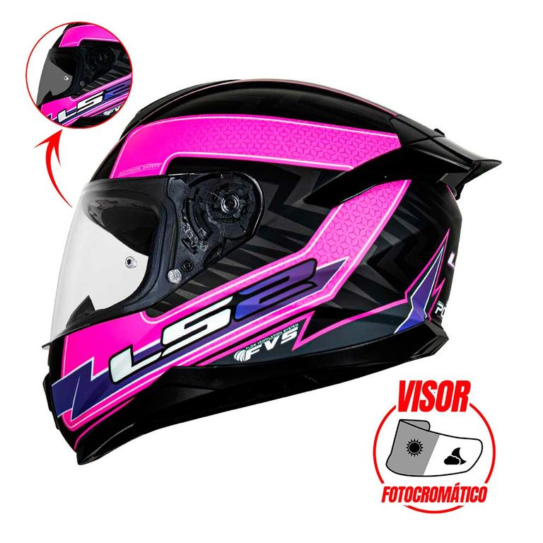 CASCO INTEGRAL LS2 FF802 FLASH 2 ENERGY VISOR PHOTOCROMATICO ...