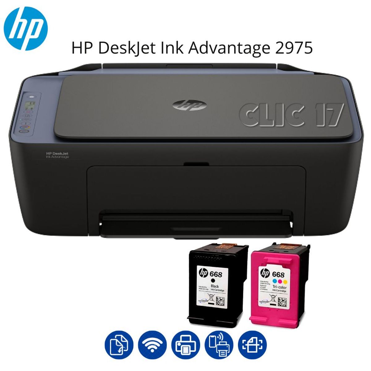 HP - Impresora HP DeskJet Ink Advantage 2975 (AJ4Y4A)